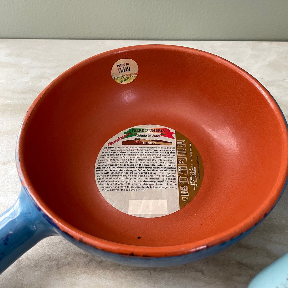 Vintage Set of De Silva Terracotta Soup Dishes - Made in Italy 1980s Bakeware - Picture 4 of 10